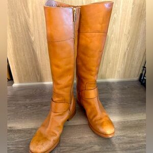 Michael Kors Tall Leather Riding Boots with zipper